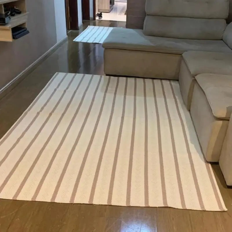 Tapete para Sala listrado em Algodão 150x250cm - Casa Stony