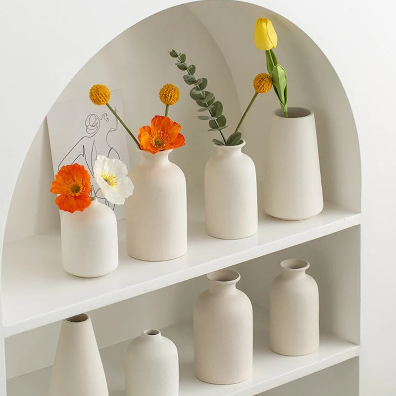 Vaso Cerâmico Nórdico para Flores - Casa Stony