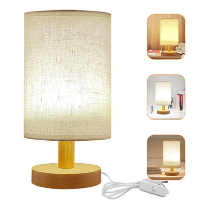 Abajur de Mesa De Madeira USB