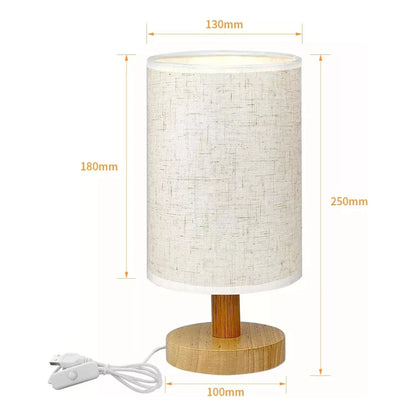 Abajur de Mesa De Madeira USB