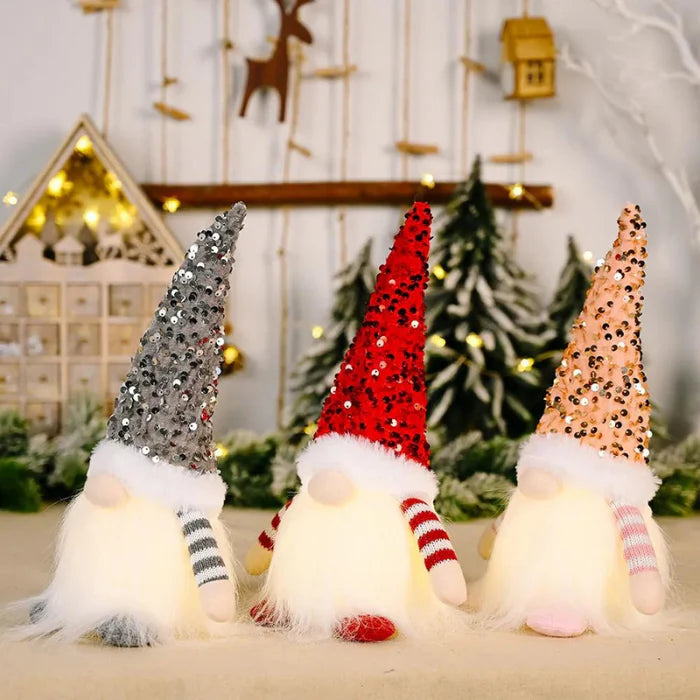 Boneco Gnomo Iluminado Decoração de Natal