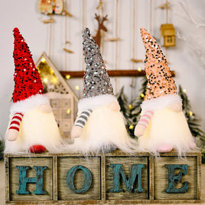 Boneco Gnomo Iluminado Decoração de Natal