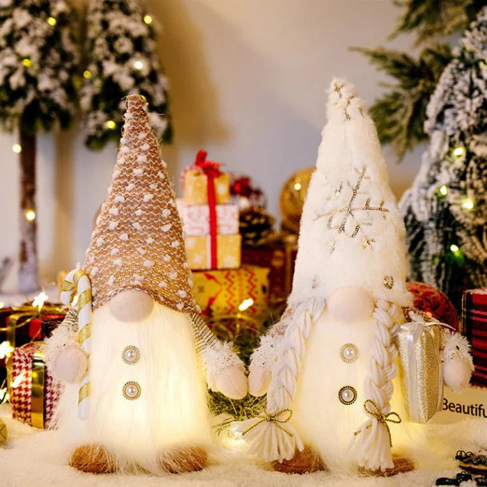 Boneco Gnomo Iluminado Decoração de Natal - Casa Stony