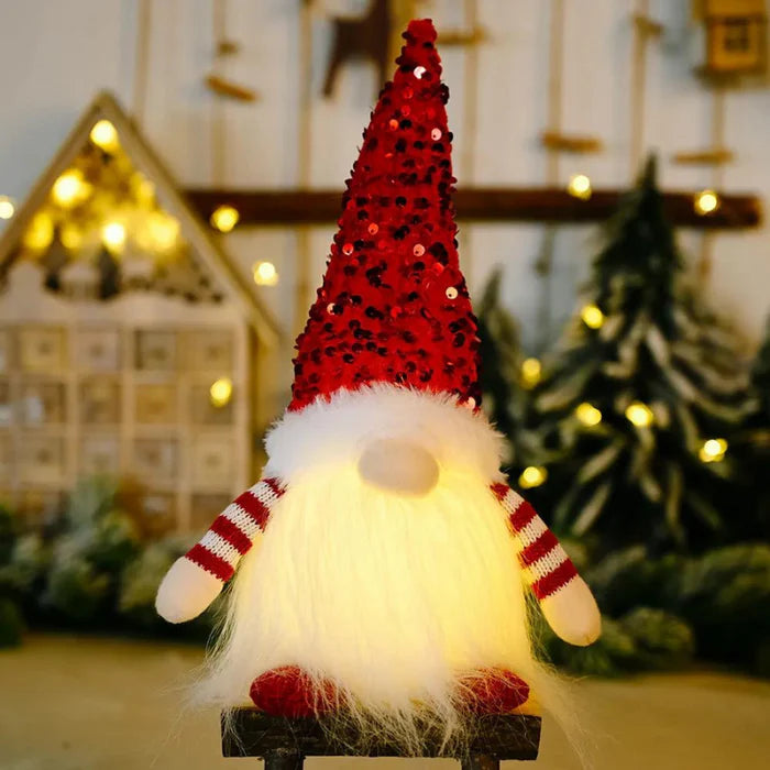 Boneco Gnomo Iluminado Decoração de Natal