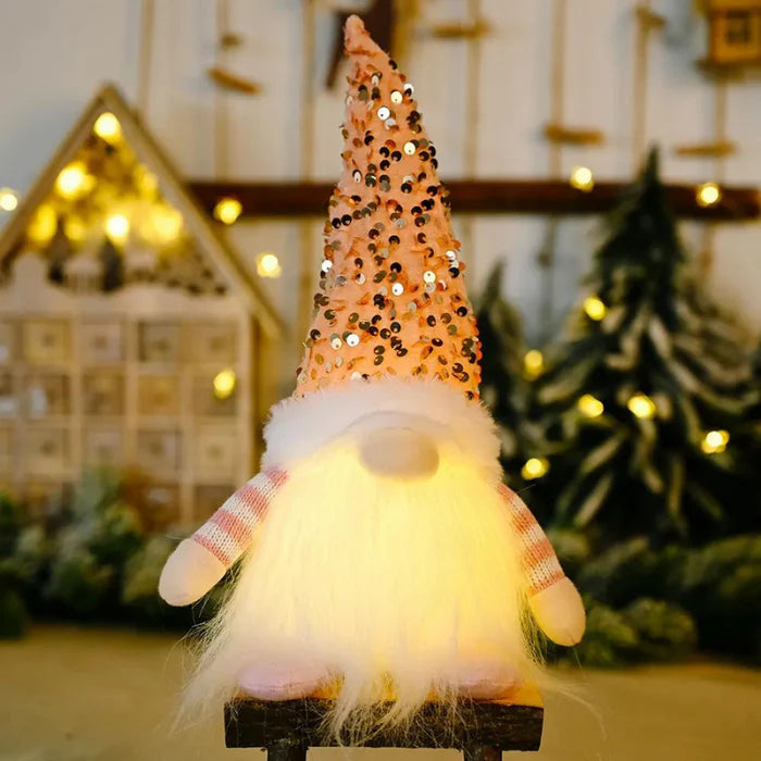 Boneco Gnomo Iluminado Decoração de Natal - Casa Stony