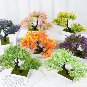 Bonsai Artificial Arvore com Flores em Seda