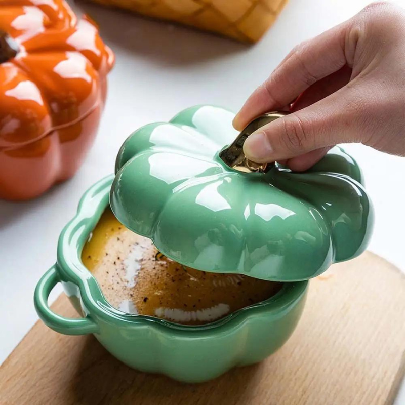 Bowl Tigela De Cerâmica Em Formato De Abóbora - Casa Stony