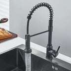 Torneira de Bancada Gourmet para Cozinha Monocomando Flexível Preta