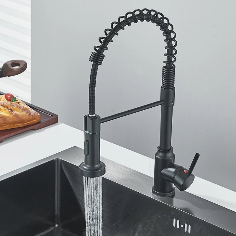 Torneira de Bancada Gourmet para Cozinha Monocomando Flexível Preta