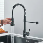 Torneira de Bancada Gourmet para Cozinha Monocomando Flexível Preta