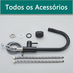 Torneira Monocomando com Ducha Gourmet Extensível para Cozinha Preta