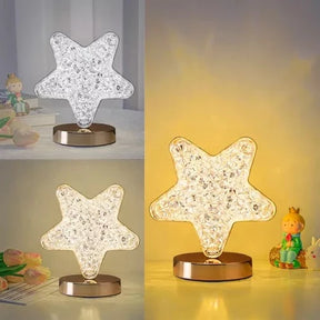 Abajur de Mesa Cristal Acrílico Estrela