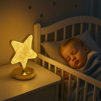 Abajur de Mesa Cristal Acrílico Estrela - Casa Stony