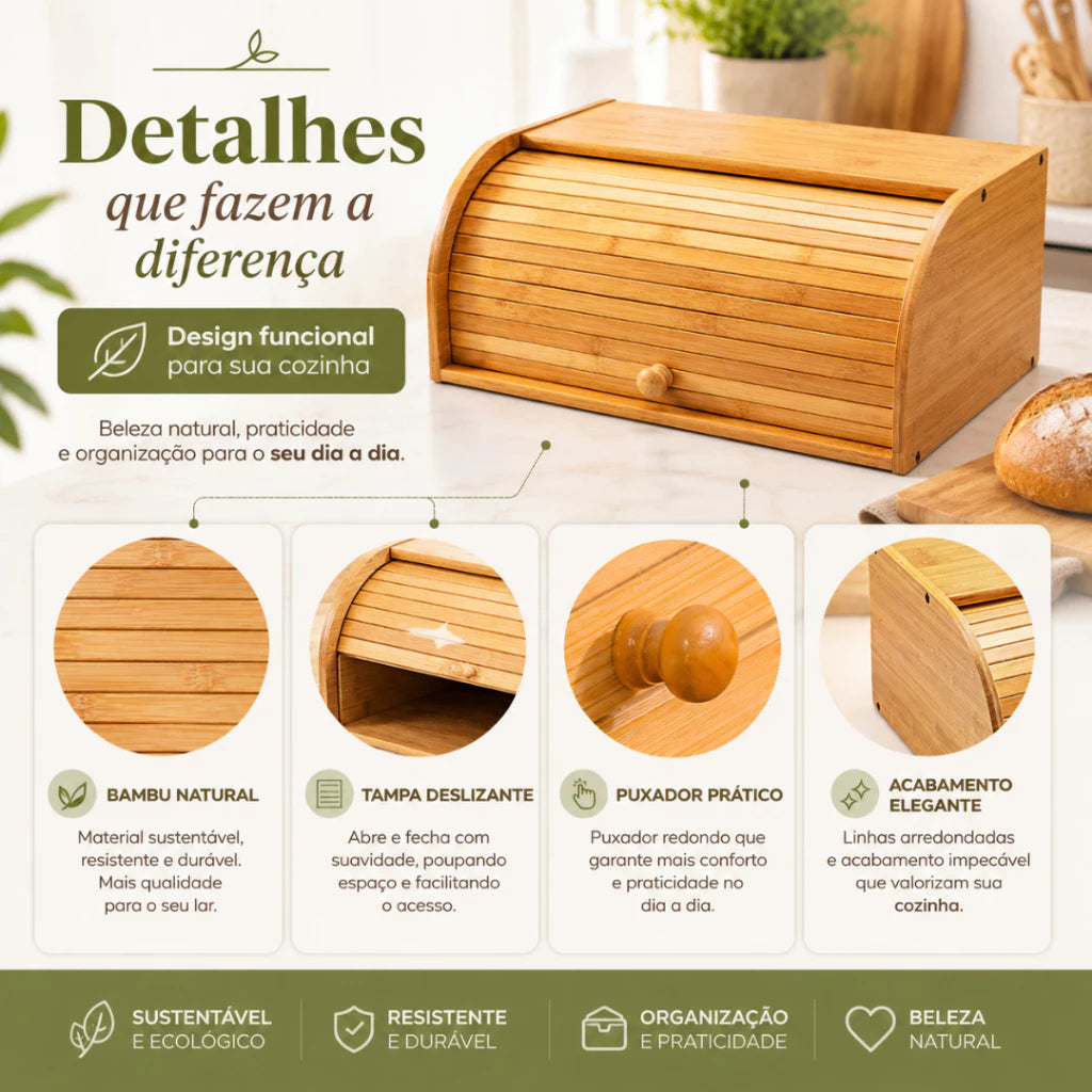 Porta Pão em Bambu