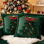 Kit 2 capas de almofada de pelúcia de Natal