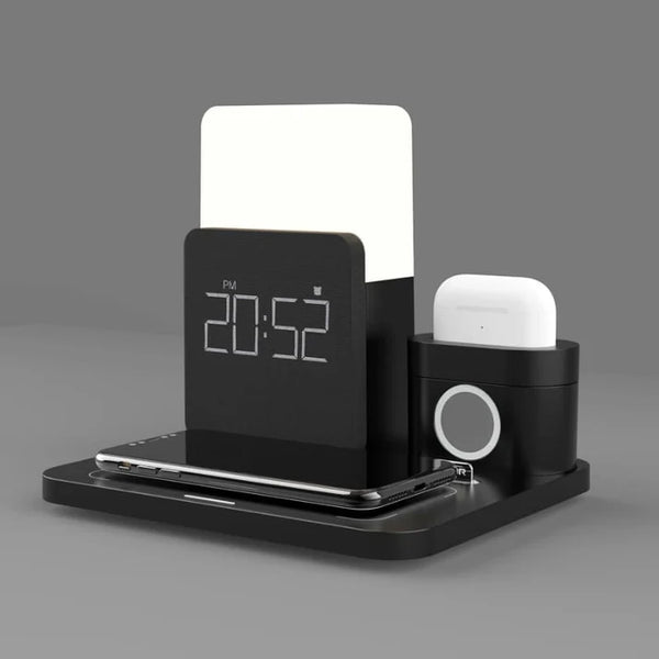 Carregador por Indução Luminária de Mesa e Despertador - Casa Stony