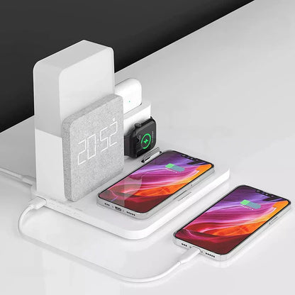 Carregador por Indução Luminária de Mesa e Despertador - Casa Stony