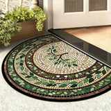 Tapete Capacho Vintage Mosaico de Folhagens 60x90cm
