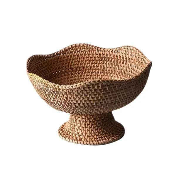 Cesto de Frutas em Palha Rattan