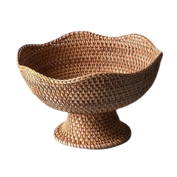 Cesto de Frutas em Palha Rattan