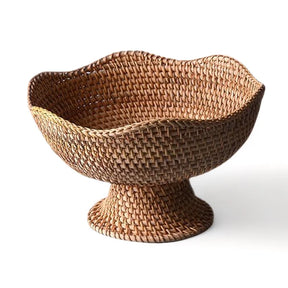 Cesto de Frutas em Palha Rattan