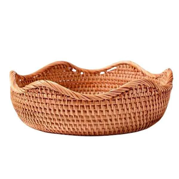 Cesto de Palha Rattan Trançado