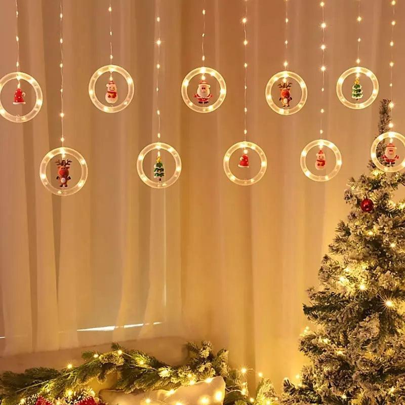 Cortina de Luzes de Led Decoração de Natal