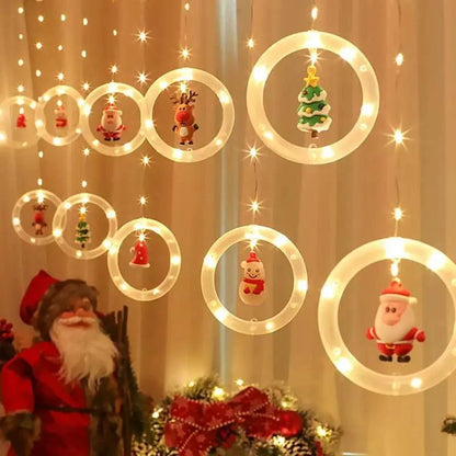Cortina de Luzes de Led Decoração de Natal - Casa Stony