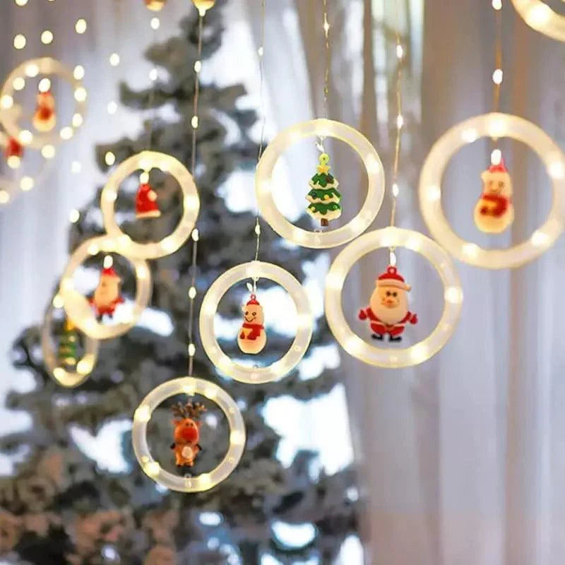 Cortina de Luzes de Led Decoração de Natal - Casa Stony