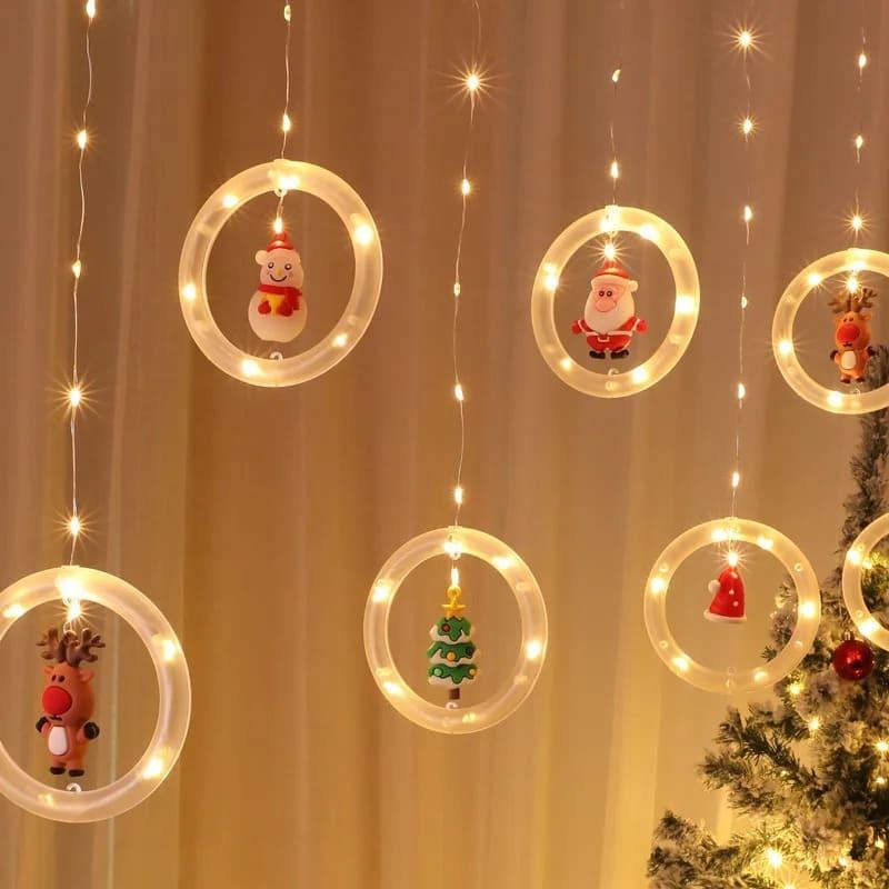 Cortina de Luzes de Led Decoração de Natal - Casa Stony
