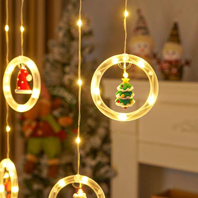 Cortina de Luzes de Led Decoração de Natal - Casa Stony