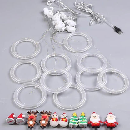 Cortina de Luzes de Led Decoração de Natal - Casa Stony