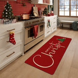 Tapete de Cozinha Natal Antiderrapante Lavável