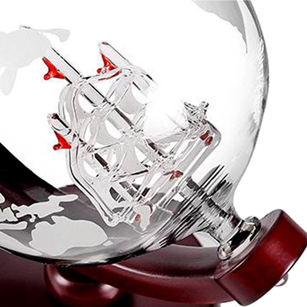 Decanter de Bebidas em Forma de Globo de Vidro Borosilicato