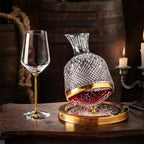 Decanter Aerador Giratório 360 Vidro Cristal Luxo 1,5 Litros
