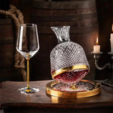 Decanter Aerador Giratório 360 Vidro Cristal Luxo 1,5 Litros