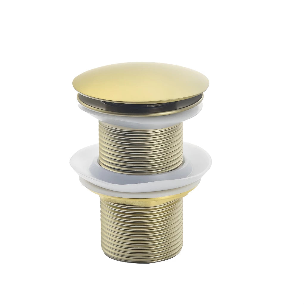 Válvula click de inox dourada 1.1/4 para cuba de banheiro
