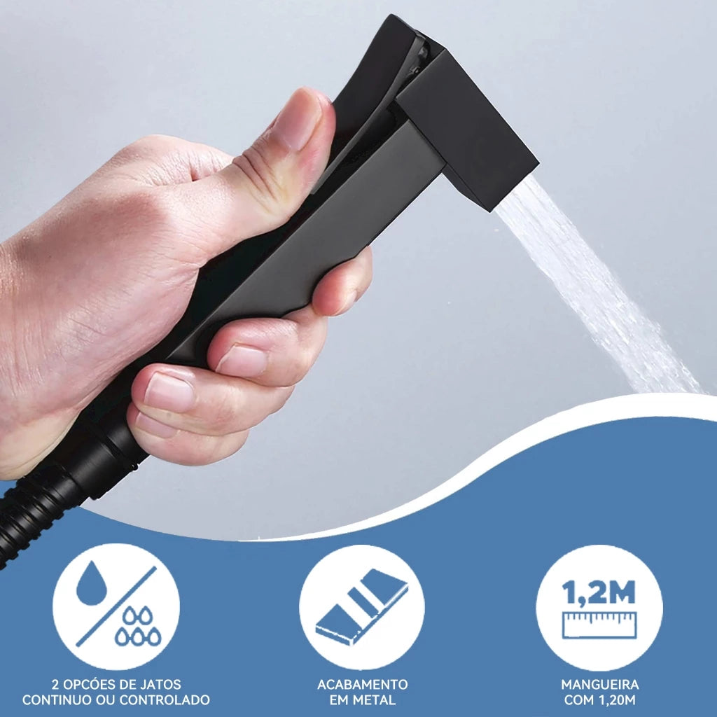 Ducha Higiênica para Banheiro Preta Black