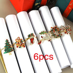 Kit com 6 anéis de guardanapo de Natal