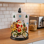 Porta papel toalha de Natal na mesa de jantar