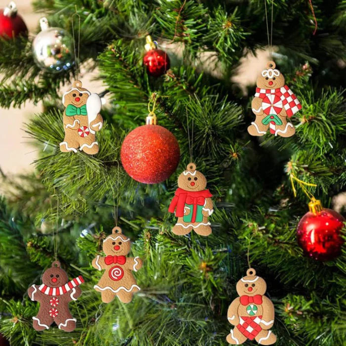 Enfeite Árvore de Natal Biscoito - 12 Unidades