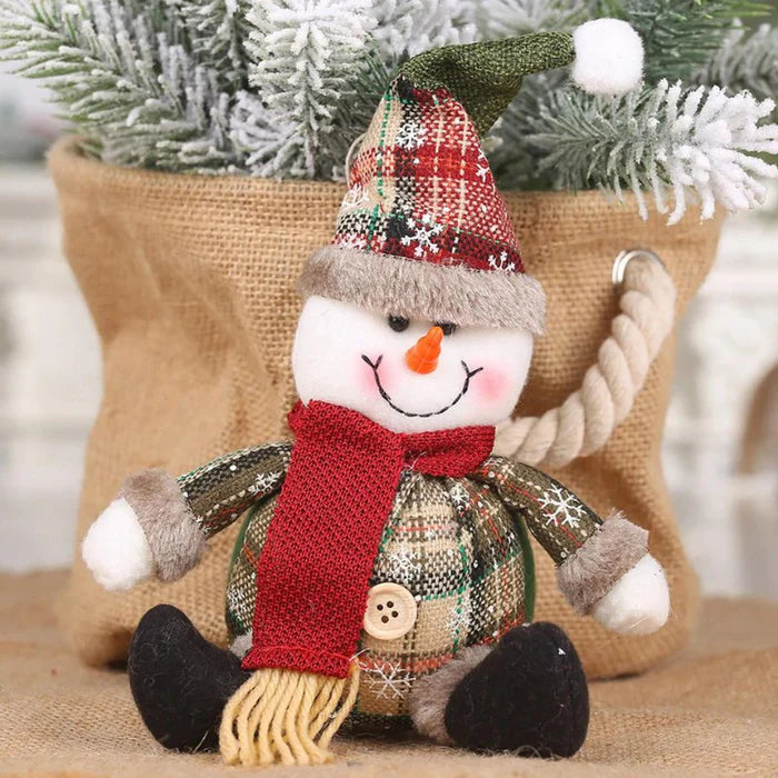 Enfeites de Natal Bonecos de Pelúcia Decorativos