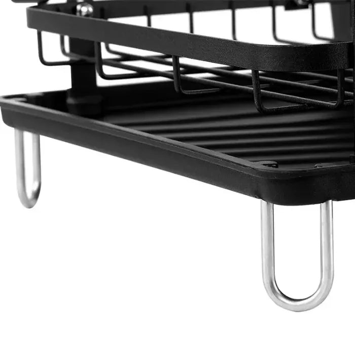 Escorredor de Louça Inox 2 Andares e Suporte de Talheres - Casa Stony