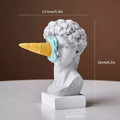 Escultura Grega Decorativa David Sorvete - Casa Stony