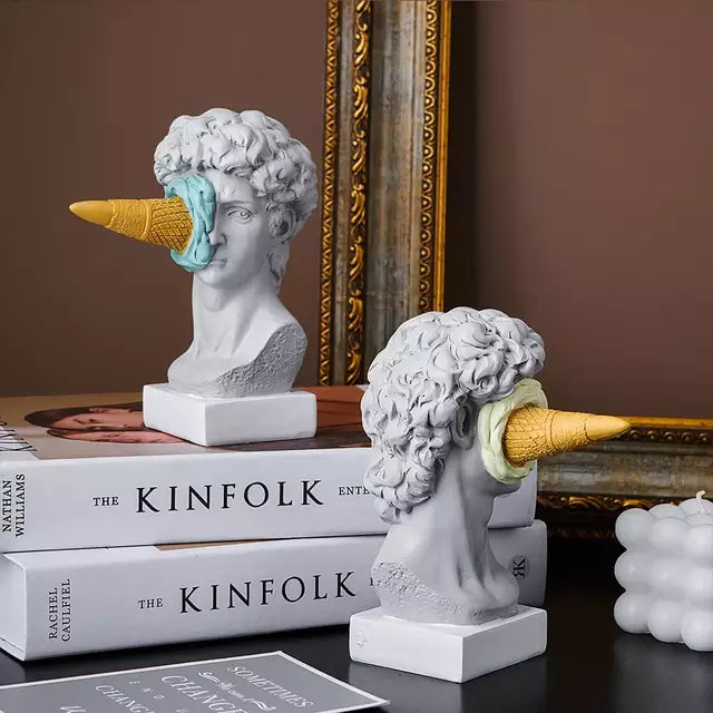 Escultura Grega Decorativa David Sorvete
