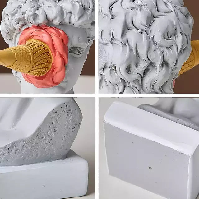 Escultura Grega Decorativa David Sorvete - Casa Stony