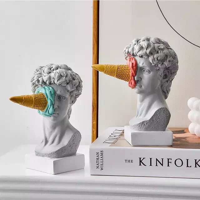 Escultura Grega Decorativa David Sorvete - Casa Stony