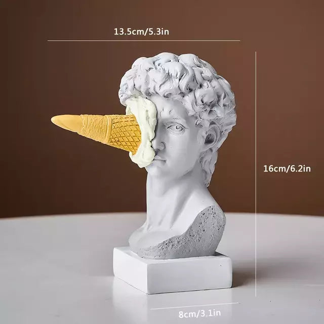 Escultura Grega Decorativa David Sorvete - Casa Stony