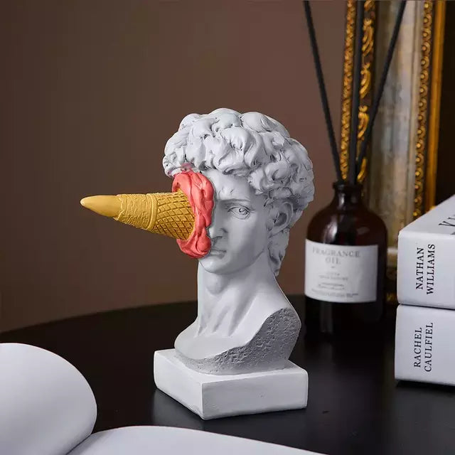 Escultura Grega Decorativa David Sorvete - Casa Stony