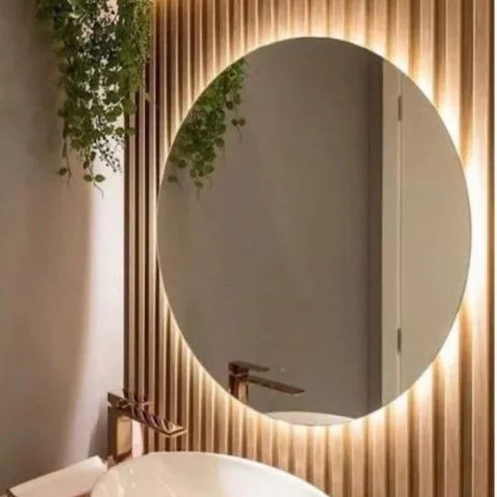Espelho para Banheiro Redondo Com Led - Casa Stony